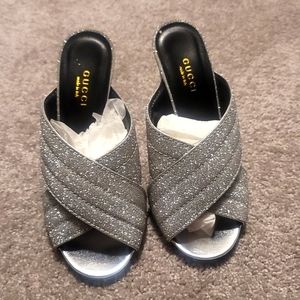 Gucci women shoes, 5.5 size, silver